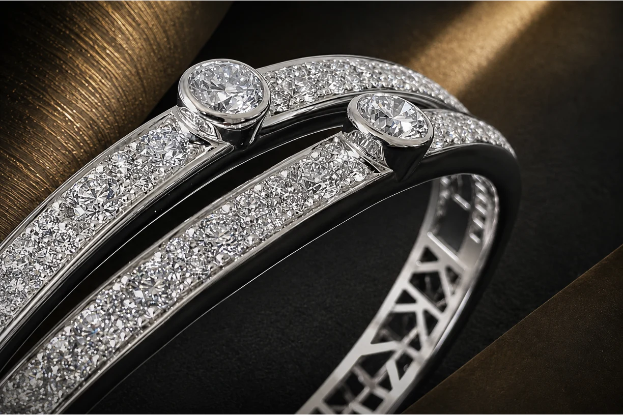 AETHERNA full pavé close-up in white gold